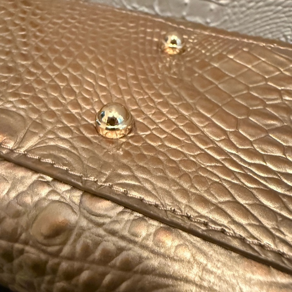 Brahmin Gold Metallic Crocodile Embossed Anywhere Tote - Picture 16 of 16